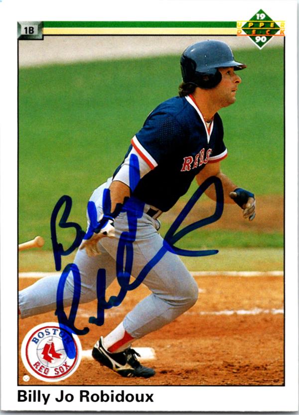 781340 Billy Jo Robidoux Signed Baseball Card - Boston Red Sox 1990 Upper Deck No.782