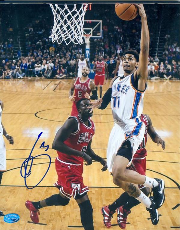 Picture of Autograph Warehouse 312684 Jeremy Lamb Autographed 8 x 10 in. Photo - Oklahoma City Thunder Image No.1