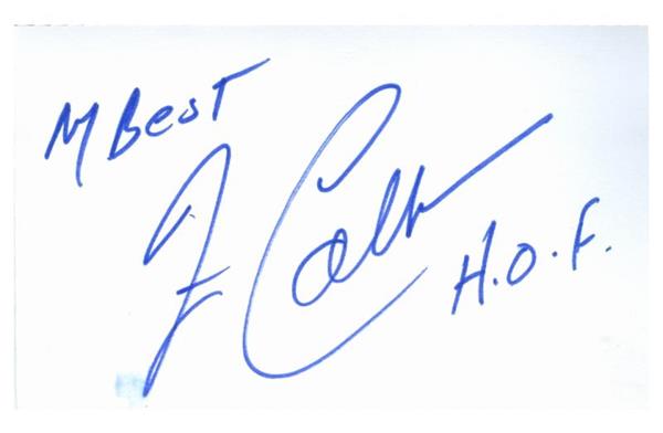 Picture of Autograph Warehouse 312700 Jim Calhoun Autographed Index Card - University of Connecticut Huskies Basketball Coach - 5 x 7 in.