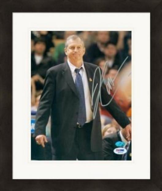 Picture of Autograph Warehouse 312744 Jim Calhoun Autographed 8 x 10 in. Photo - University of Connecticut Huskies Uconn Basketball Coach PSA No.2 Matted & Framed