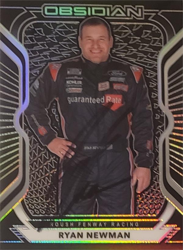 736708 Ryan Man Autographed Trading Card - Auto Racing, Nascar, SC 2021 Panini Chronicles Obsidian No.38