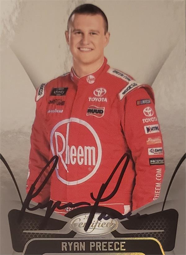 736704 Ryan Preece Autographed Trading Card - Auto Racing, Nascar, SC 2018 Panini Certified No.19