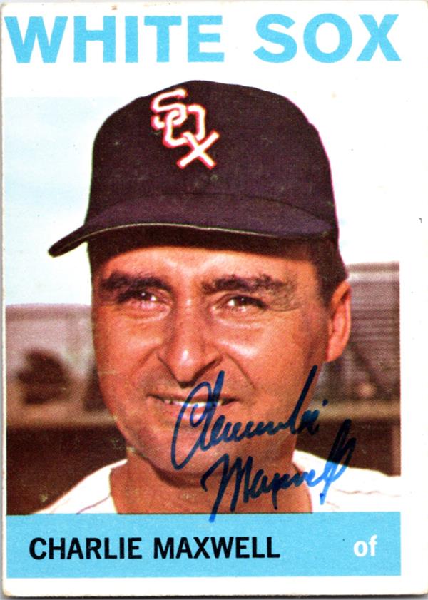 769232 Charlie Maxwell Autographed Baseball Card - Chicago White Sox 1964 Topps No.401