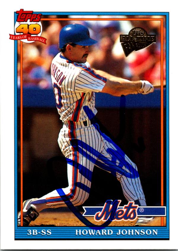 769263 Howard Johnson Autographed Baseball Card -   York Mets 2003 Topps All Time Fan Favorites No.47