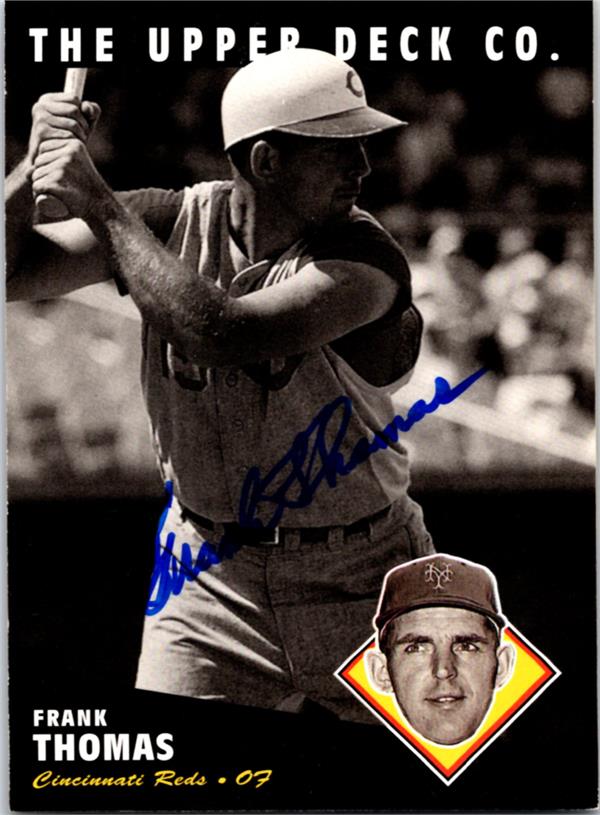 769285 Frank Thomas Autographed Baseball Card -   York Mets 1994 Upper Deck Heroes No.126
