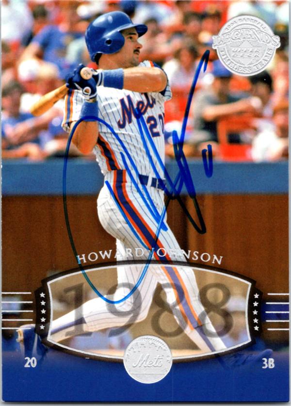 769303 Howard Johnson Autographed Baseball Card -   York Mets 2004 Upper Deck Timeless Legends No.285