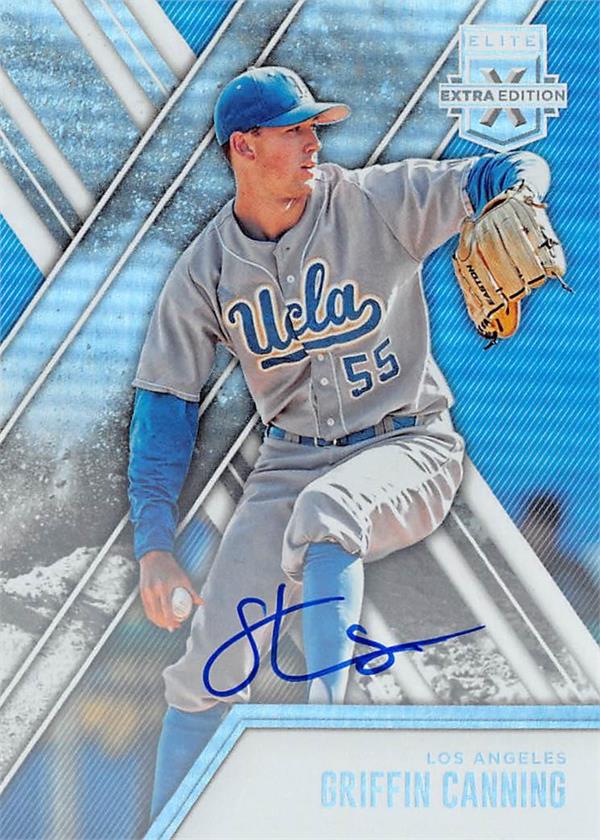 769293 Griffin Canning Autographed Baseball Card - UCLA Bruins, Angels 2017 Panini Elite Extra Rookie No.47