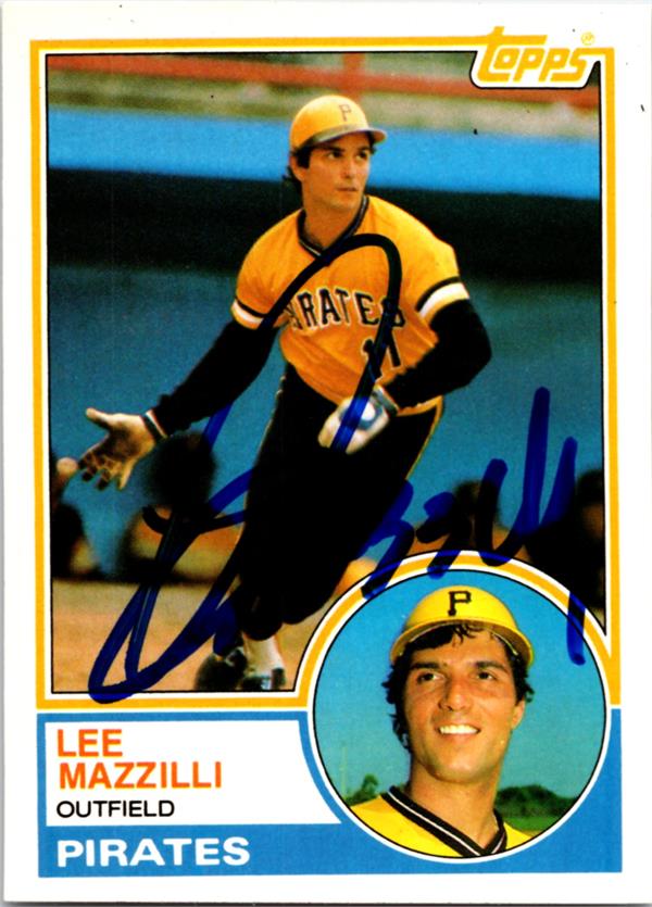769042 Lee Mazzilli Autographed Baseball Card - Pittsburgh Pirates 1983 Topps Traded No.67T