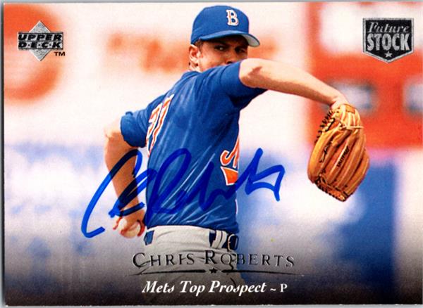 769579 Chris Roberts Autographed Baseball Card -   York Mets 1994 Upper Deck Private Stock No.80