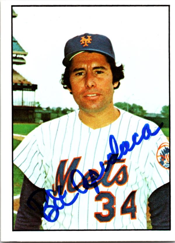 769482 Bob Apodaca Signed Baseball Card -   York Mets 1975 SSPC Team Issue No.15