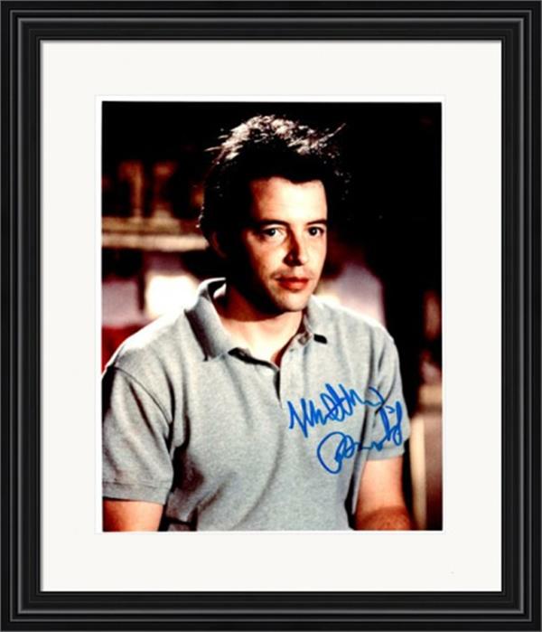736500 Matthew Broderick Autographed 8 x 10 in. Photo - War Games No.1 Matted & Framed