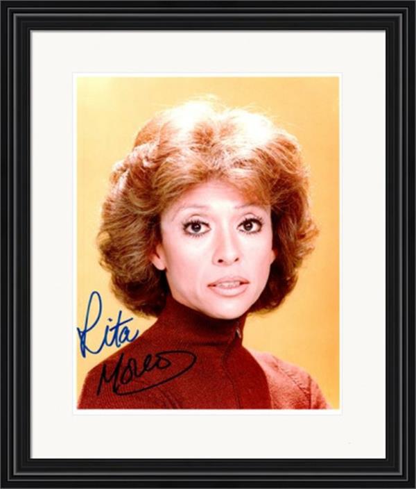 736582 Rita Moreno Autographed 8 x 10 in. Photo - Actress No.5 Matted & Framed