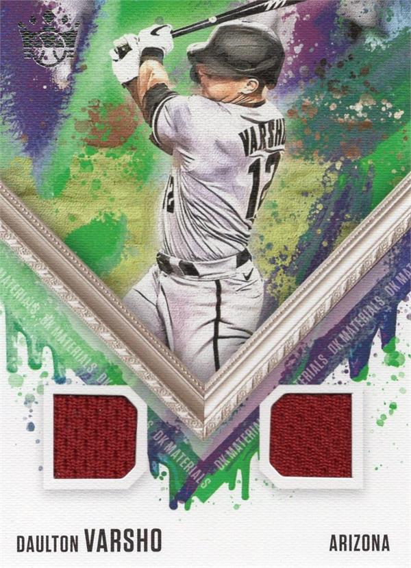 736749 Daulton Varsho Player Worn Jersey Patch Baseball Card - Arizona Diamondbacks 2021 Panini Diamond Kings No.DKMDV