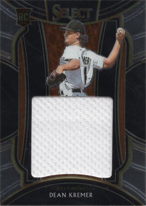 736762 Dean Kremer Player Worn Jersey Patch Baseball Card - Baltimore Orioles 2021 Panini Select Rookie No.RJSDK