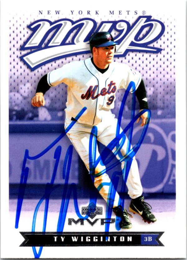 736817 Ty Wigginton Autographed Baseball Card -   York Mets 2003 Upper Deck MVP No.285