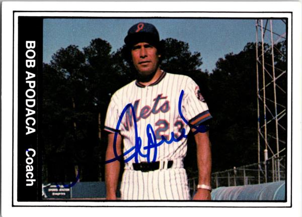 769251 Bob Apodaca Signed Baseball Card - Jackson,   York Mets 1982 TCMA No.23