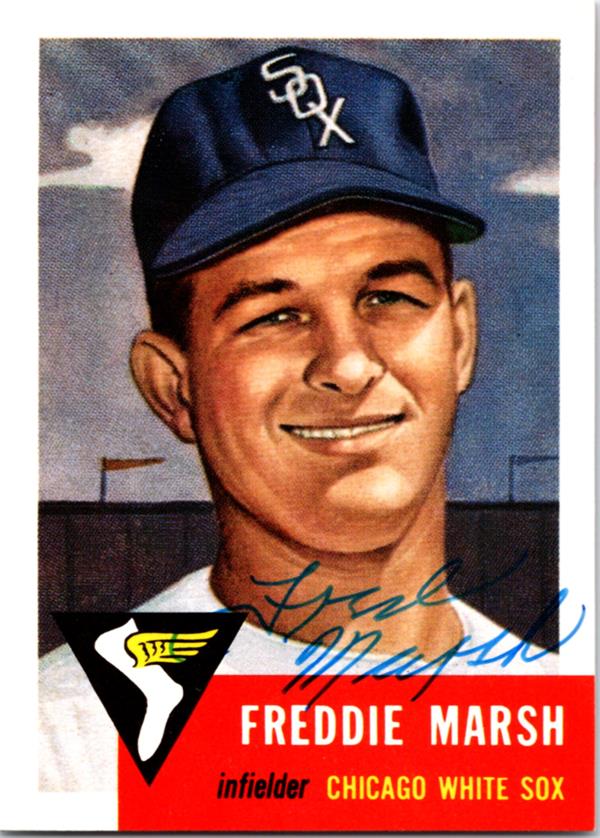 769298 Freddie Marsh Autographed Baseball Card - Chicago White Sox 1993 1953 Topps Archive No.240