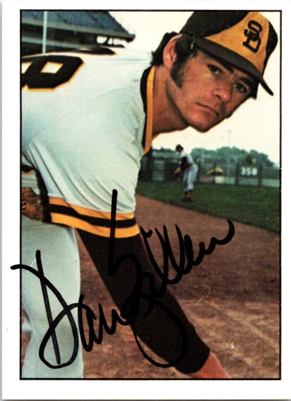 769330 Dan Spillner Autographed Baseball Card - San Diego Padres 1975 SSPC No.119