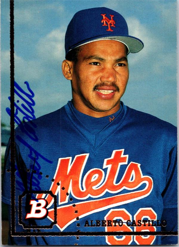 781709 Alberto Castillo Autographed Baseball Card -   York Mets 1994 Bowman No.23