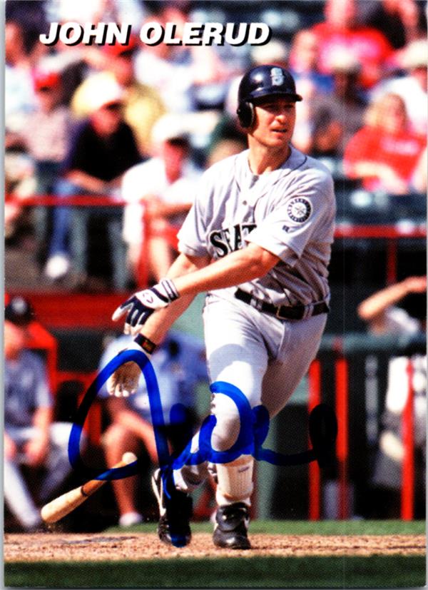782673 John Olerud Autographed Baseball Card - Seattle Mariners Religious No.Jo