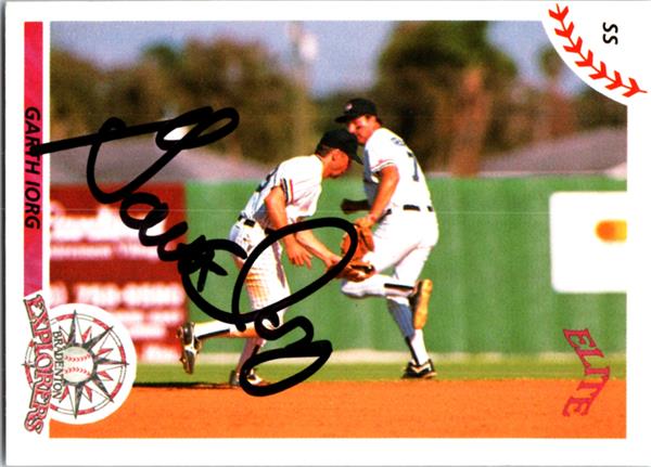 782735 Garth Iorg Autographed Baseball Card - Bradenton Explorers 1990 Elite No.36