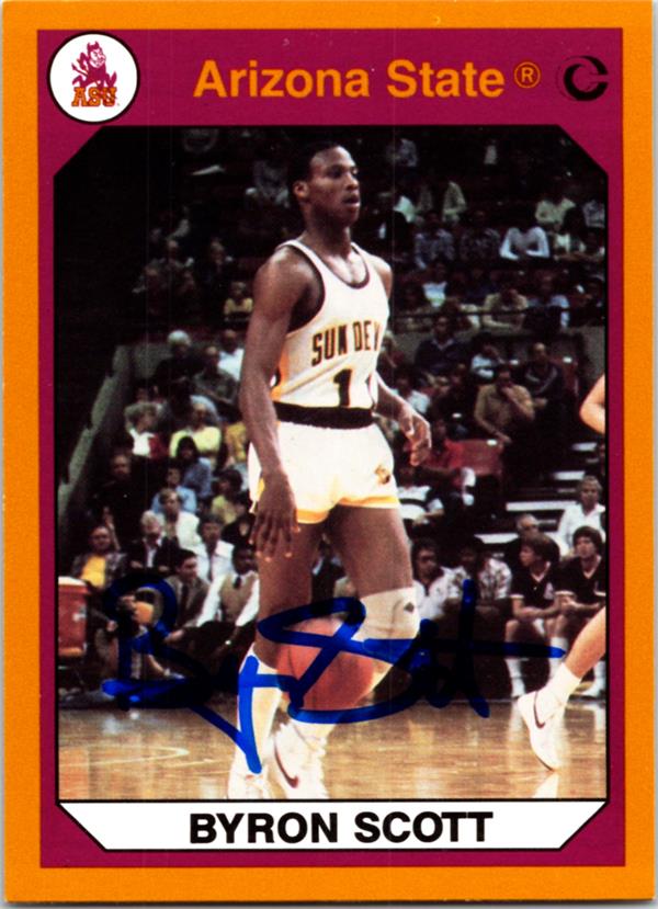 783119 Byron Scott Autographed Basketball Card - Arizona State Sun Devils 1990 Collegiate Collection No.64
