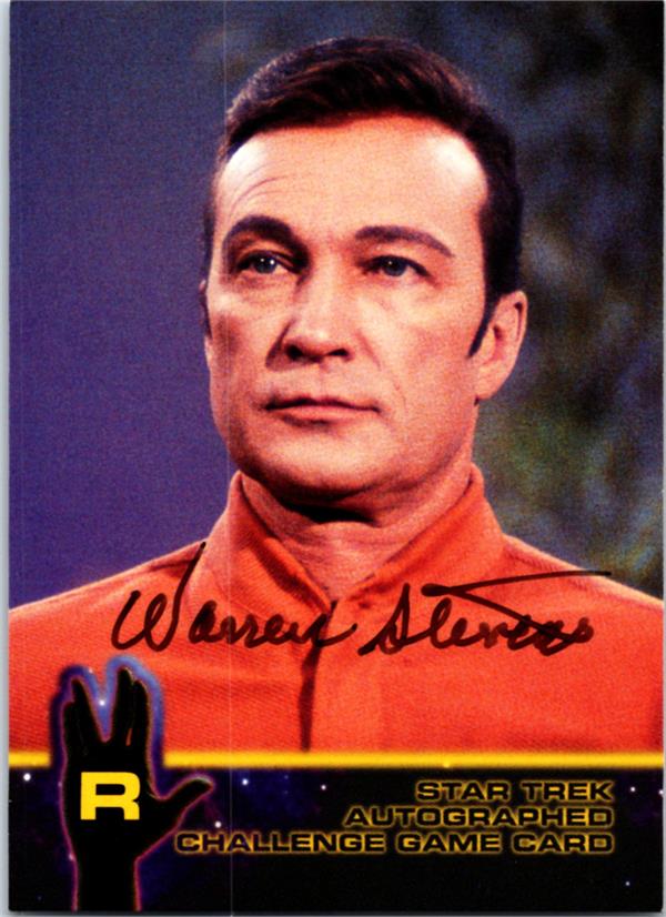 783169 Warren Stevens Autographed Trading Card - Star Trek 1998 Skybox