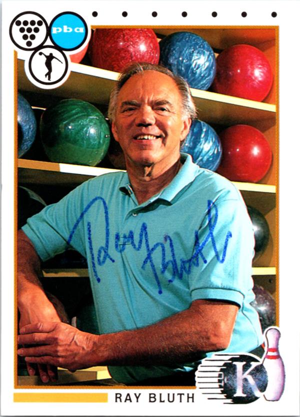 783266 Ray Bluth Autographed Trading Card - Bowling Legend, SC 1990 Kingpins No.12