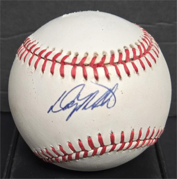783477 Danny Mcdevitt Autographed Baseball - Roalb Dodgers Yankees Age Toning Scuff
