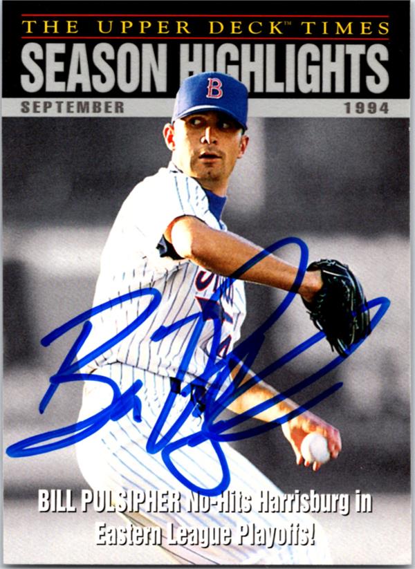 780978 Bill Pulsipher Autographed Baseball Card -   York Mets 1994 Upper Deck Highlights No.901
