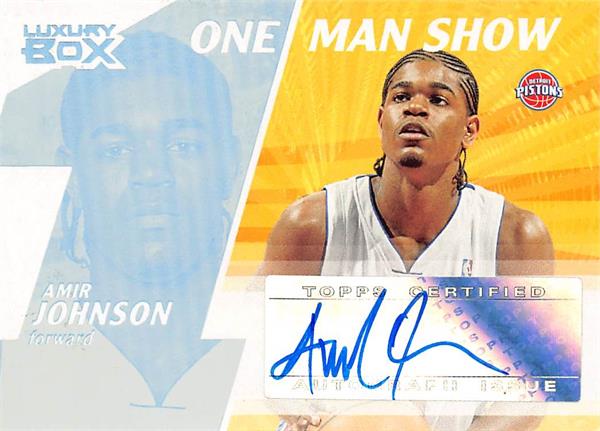 794465 Amir Johnson Autographed Basketball Card - Detroit Pistons 2006 Topps Luxury Box No.Omsaaj Rookie