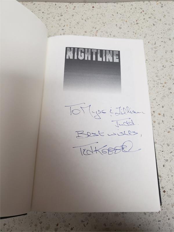 726335 Ted Koppel Autographed Hard Cover Book Nightline Personalized