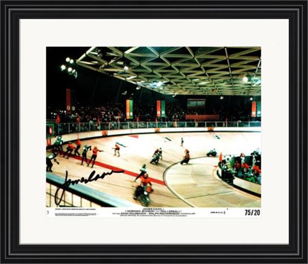 726480 James Caan Autographed 8 x 10 in. Photo - Rollerball No.5 Matted & Framed