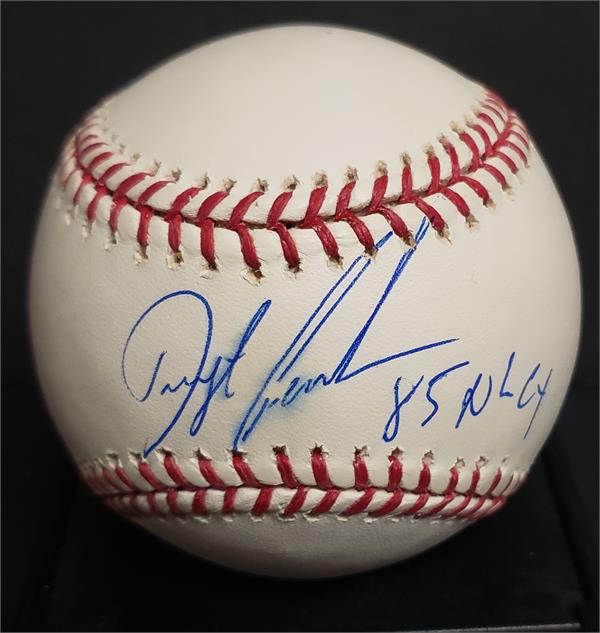 Picture of Autograph Warehouse 780117 Dwight Gooden Autographed Baseball - Inscribed 85 NL CY Blemished - Romlb   York Mets