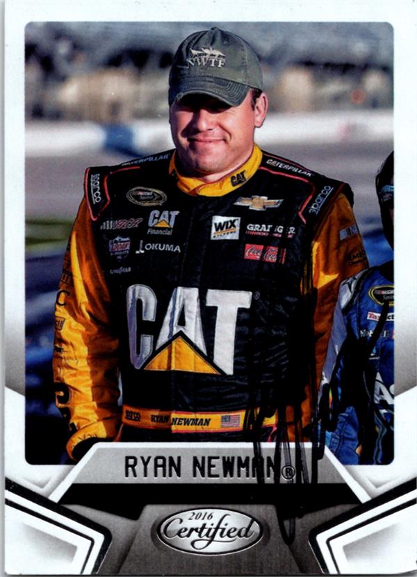 780280 Ryan Man Autographed Trading Card - Auto Racing, Nascar, SC 2016 Panini Certified No.16