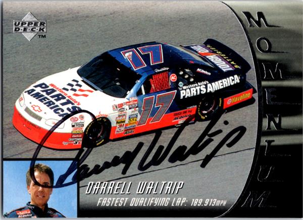 780286 Darrell Waltrip Autographed Trading Card - Auto Racing, Nascar, SC 1996 Upper Deck Momentum No.67