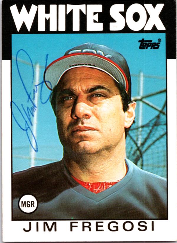 780513 Jim Fregosi Autographed Baseball Card - Chicago White Sox 1986 Topps No.39T Ballpoint
