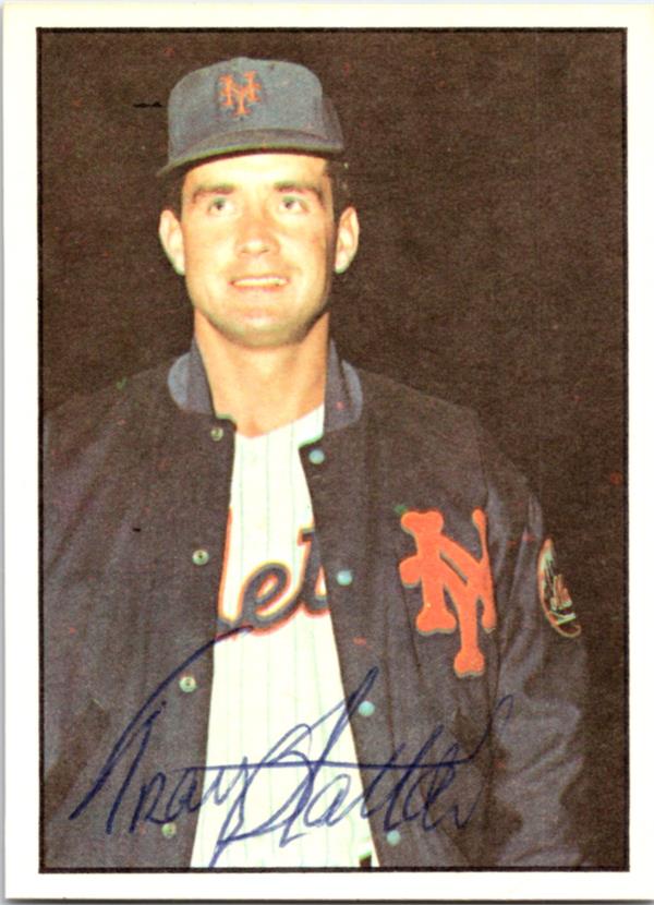 780517 Tracy Stallard Autographed Baseball Card -   York Mets 1976 SSPC Ballpoint