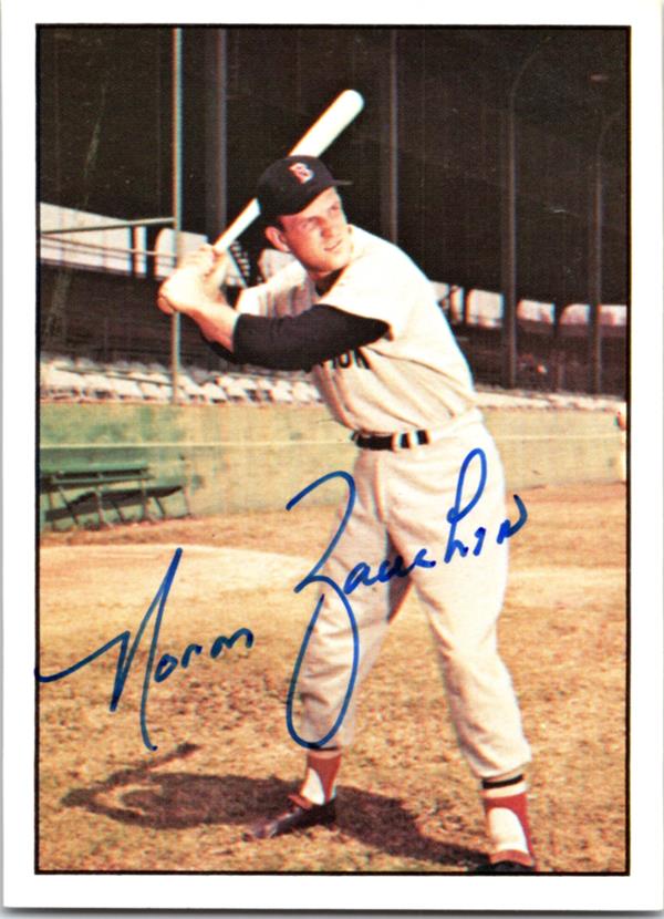 780663 Norm Zauchin Autographed Baseball Card - Boston Red Sox 1979 TCMA No.252