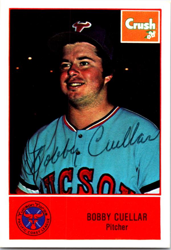 780728 Bobby Cuellar Autographed Baseball Card - Texas Rangers 1978 Cramer Crush No.46