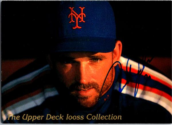 769266 Howard Johnson Autographed Baseball Card -   York Mets 1992 Upper Deck Looss No.Wi14
