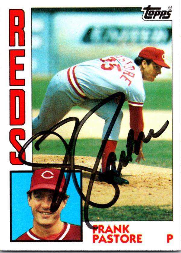 769299 Frank Pastore Signed Baseball Card - Cincinnati Reds 1984 Topps No.87