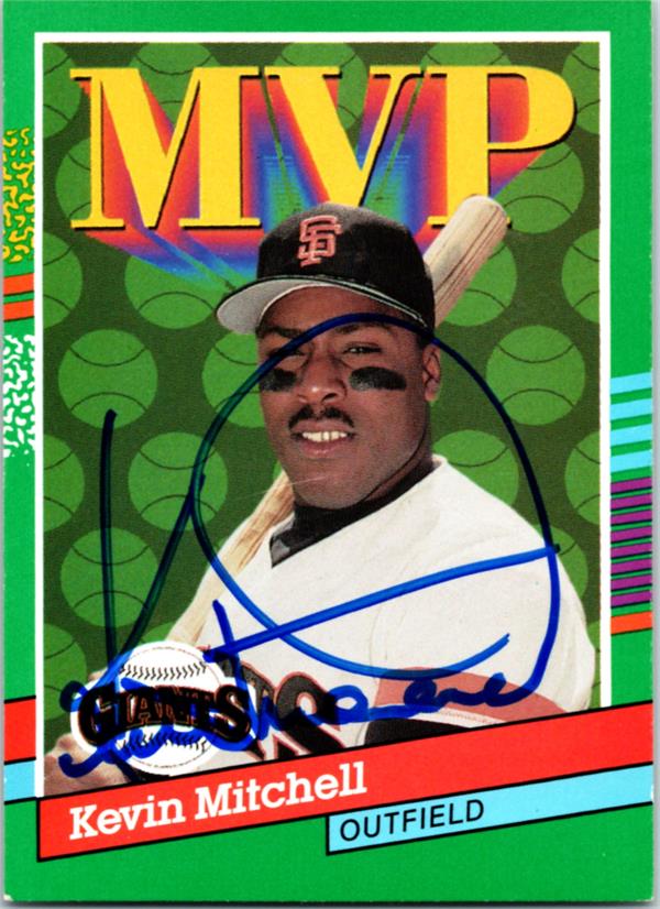 769403 Kevin Mitchell Signed Baseball Card - San Francisco Giants 1991 Donruss MVP No.407