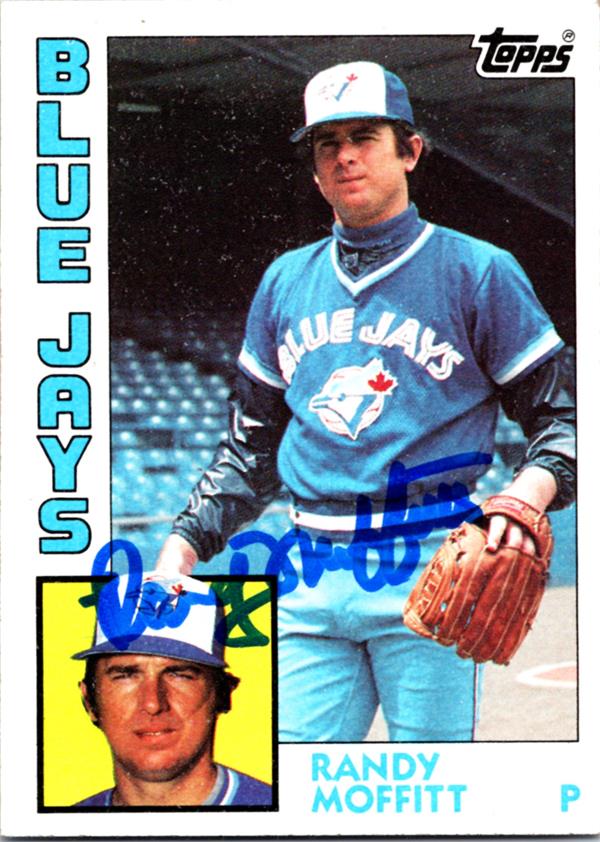 769449 Randy Moffitt Signed Baseball Card - Toronto Blue Jays 1984 Topps No.108