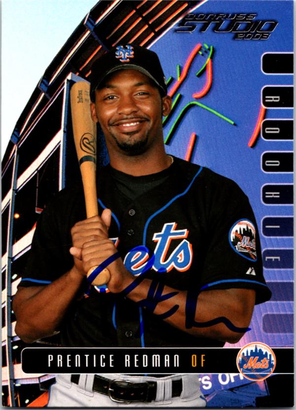 769460 Prentice Redman Autographed Baseball Card -   York Mets 2003 Donruss Studio No.159