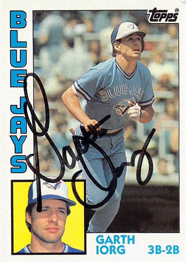 769628 Garth Iorg Autographed Baseball Card - Toronto Blue Jays 1984 Topps No.39