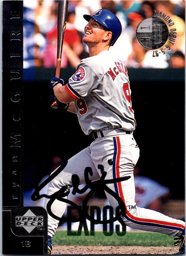 781543 Ryan Mcguire Autographed Baseball Card - Montreal Expos 1997 Upper Deck No.158