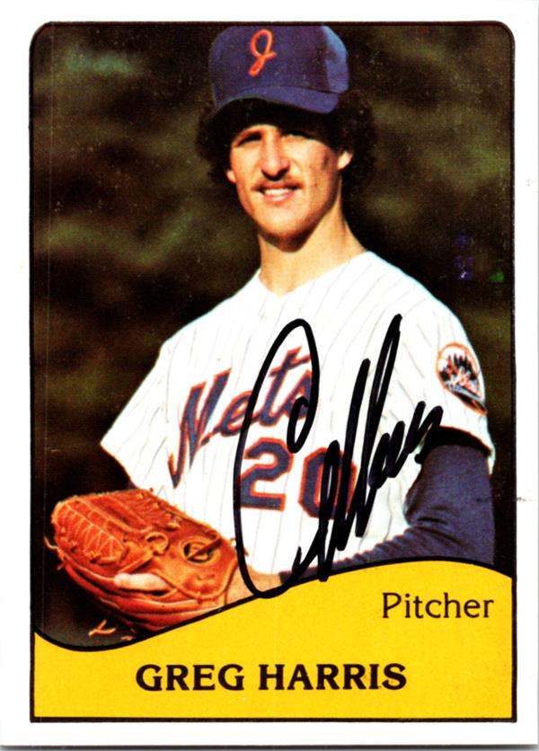 781971 Greg Harris Autographed Baseball Card - Jackson Mets 1979 TCMA No.279