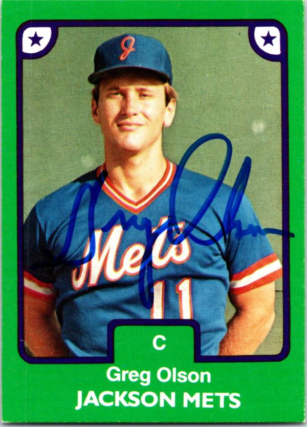 781972 Greg Olson Autographed Baseball Card - Jackson Mets 1984 TCMA No.751