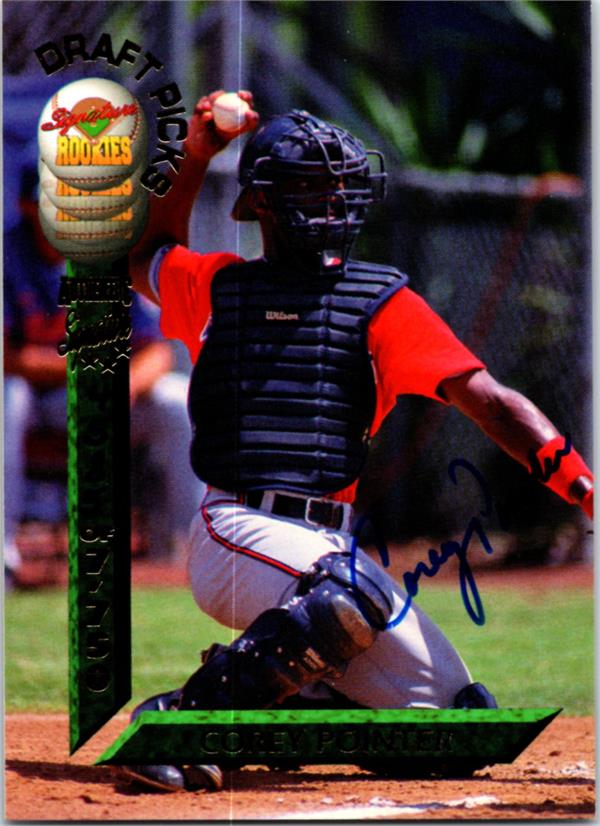 782564 Corey Pointer Autographed Baseball Card - Atlanta Braves 1994 Signature Rookies No.41